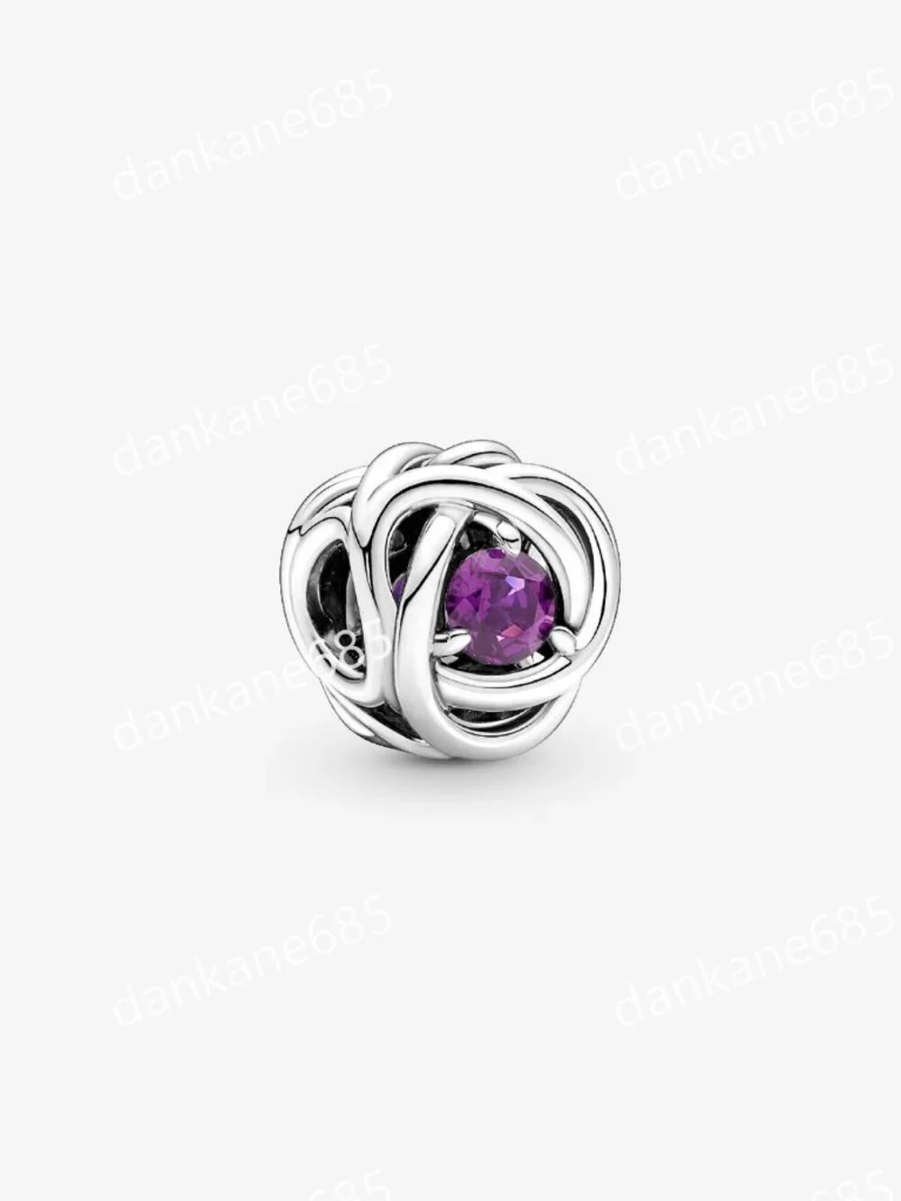 Pandora February Purple Eternity Circle Charm